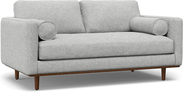 Mid-Century Upholstered Sofa and Ottoman Set