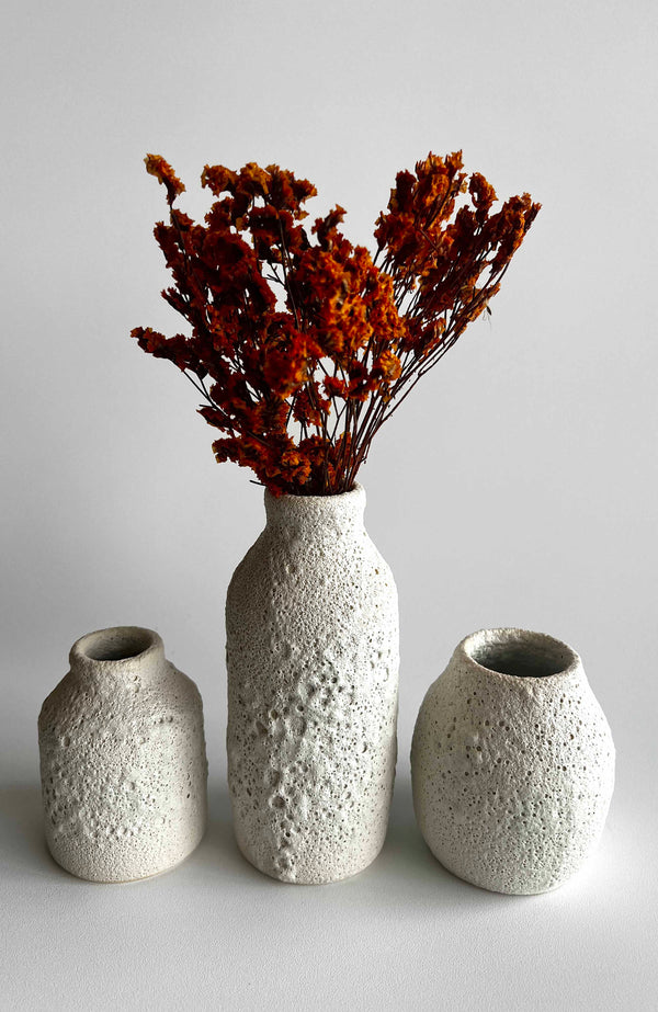 Crater-Glaze Porcelain Vase Collection