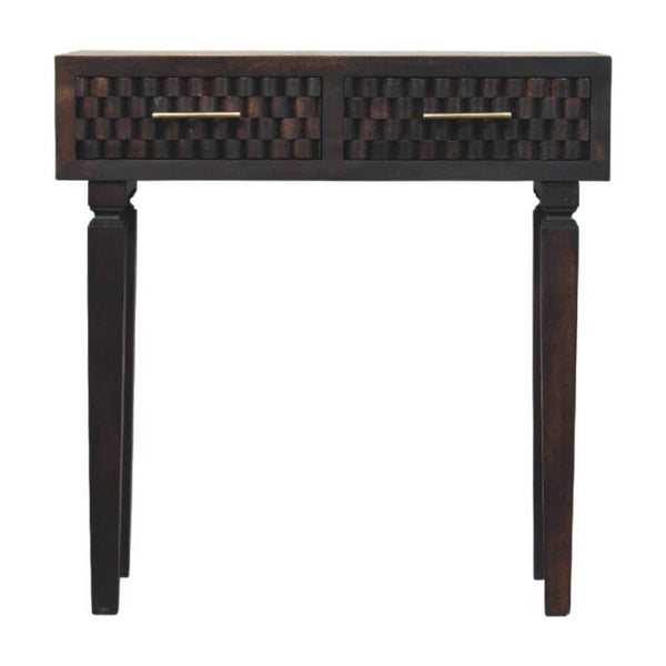 Carved Mango Wood Console Table