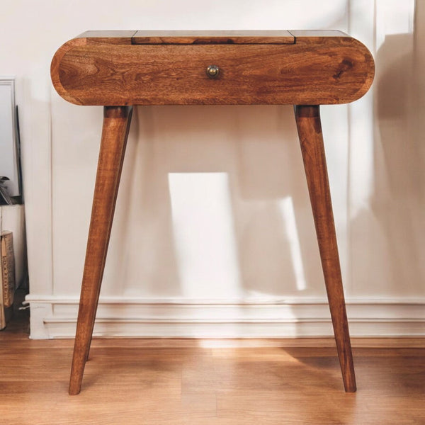 Mango Wood Folding Mirror Dressing Table