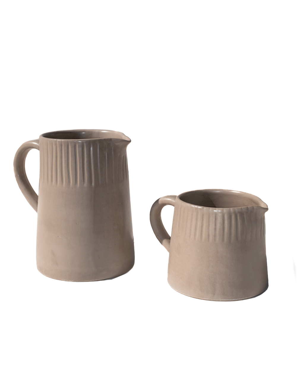 Ridged Ceramic Pitcher