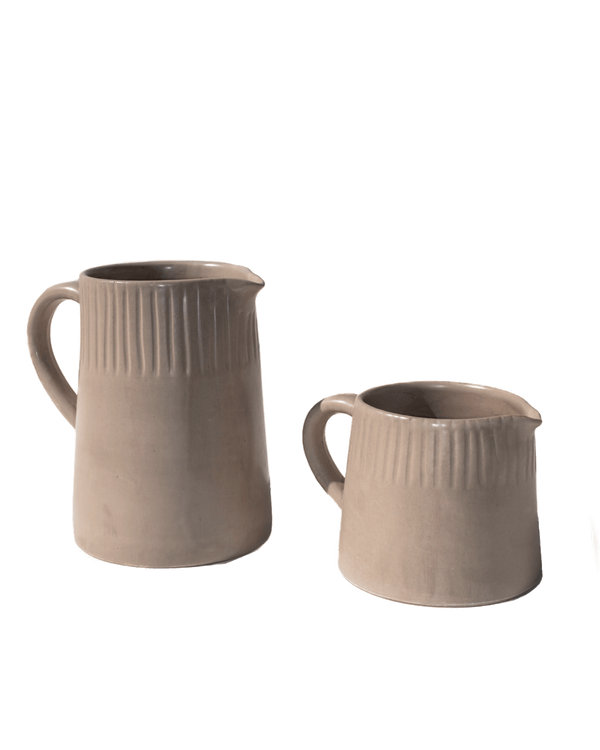Ridged Ceramic Pitcher
