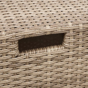 Woven Rattan Outdoor Seating Set — scale reference and proportion detail