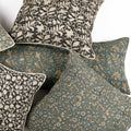Floral Vine Linen-Weave Pillow Cover
