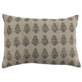 Block-Print Linen-Blend Pillow Cover