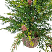 Artificial Pine Tree in Wired Basket, 36 in