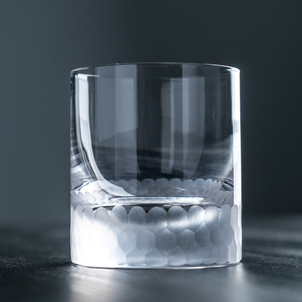 Honeycomb-Etched Crystal Rocks Glass