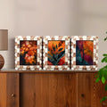 Scalloped Bone Inlay Picture Frame Set