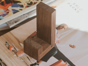 Hardwood Tabletop Record Stand