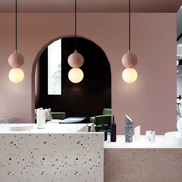 Terrazzo Globe Pendant Light