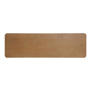 Walnut Finish Console Table with Bottom Shelf, 50 in