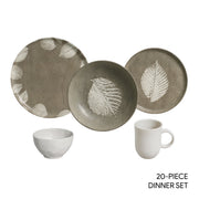 Botanical Speckled Ceramic Dinnerware Set