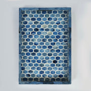 Indigo Bone Inlay Serving Tray