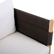 Rope-Wrapped Acacia Outdoor Club Chairs — alternate angle showing full form