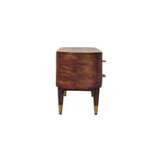 Curved Mango Wood Media Console