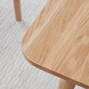 Extendable Oak Dining Table — back and side profile detail