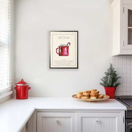 Watercolor Recipe Art Framed Print