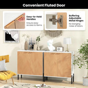 Chevron-Panel Two-Door Storage Cabinet (view 8) | Roost & Roam