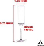 Champagne Flutes - Hand-Blown Crystal Glasses