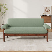 Bouclé Wood Frame Loveseat Sofa
