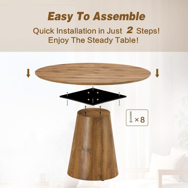 Round Pedestal Dining Set Four – dining room set (view 3) | Roost & Roam