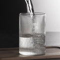 Ripple-Pattern Clear Glass Tumbler
