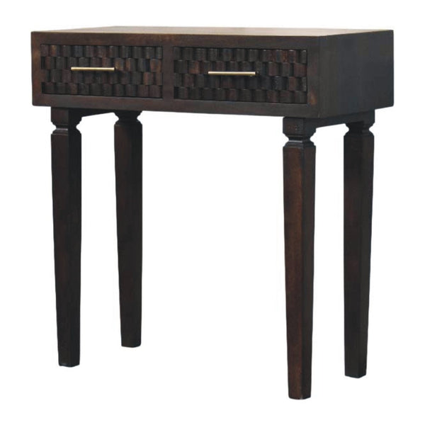 Carved Mango Wood Console Table