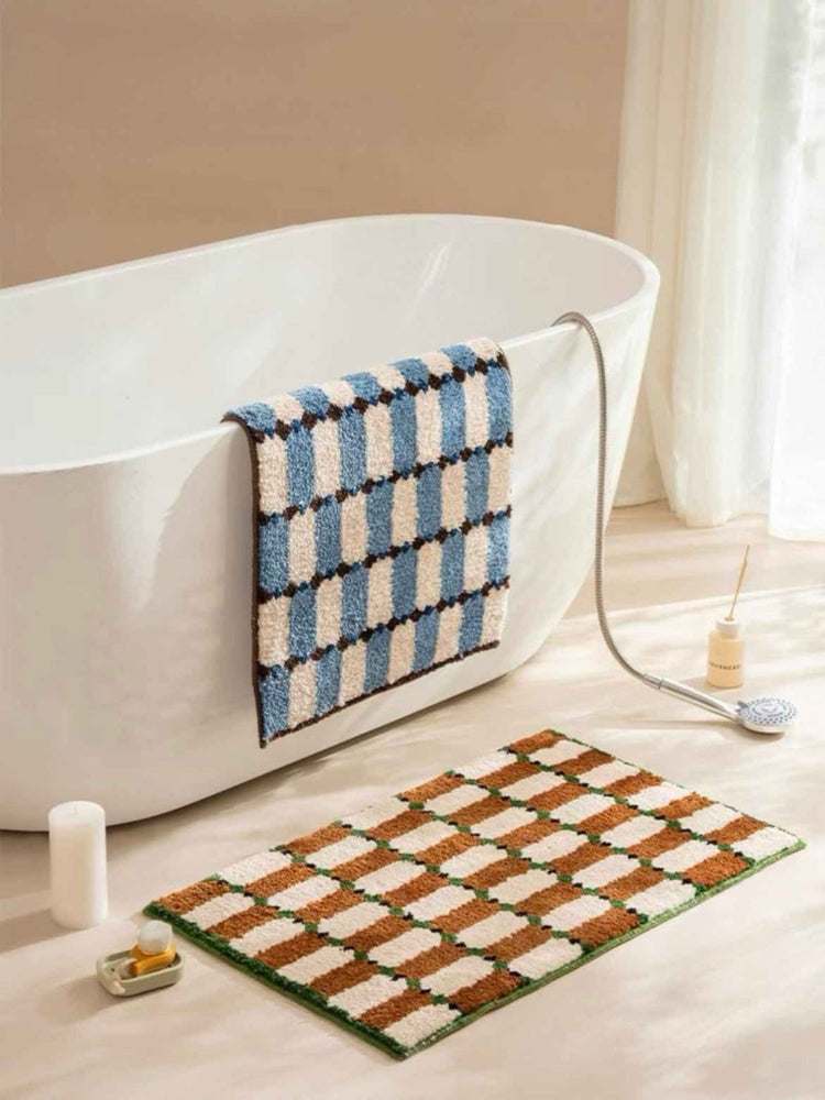Checker Tufted Bath Rug