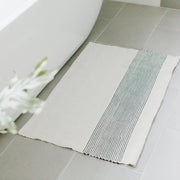 Ribbed Cotton Bath Mat Grey