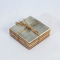Pinstripe Inlay Resin Coaster Set