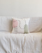 Punch-Needle Eco-Cotton Throw Pillow