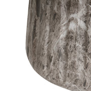 Fluted Concrete Pedestal Side Table