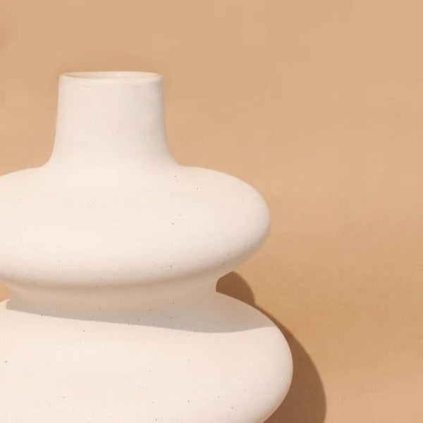 Stacked Contour Ceramic Vase