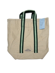 Recycled Canvas Striped Belt-Handle Tote