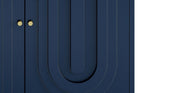 Blue Matte Lacquered 4-Door Sideboard Buffet