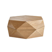 Geometric Hexagon Flip-Top Storage Coffee Table