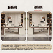 L-Shape Wood-Grain Executive Desk – home office set (view 7) | Roost & Roam