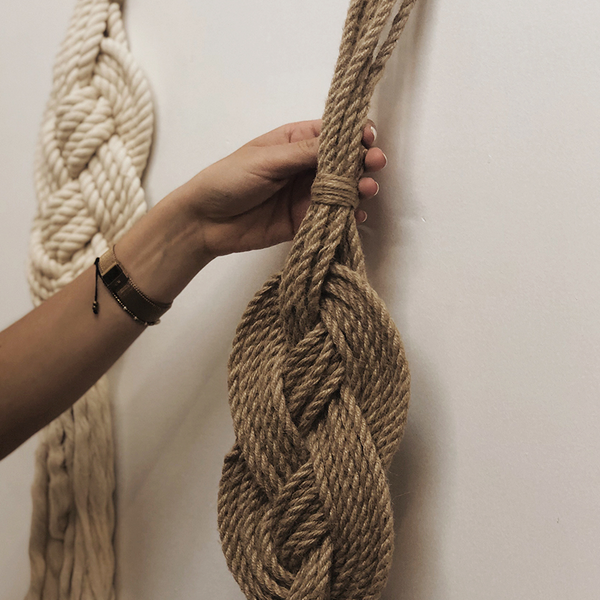 Knotted Jute Fiber Wall Hanging