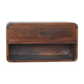 Curved Mango Wood Floating Nightstand