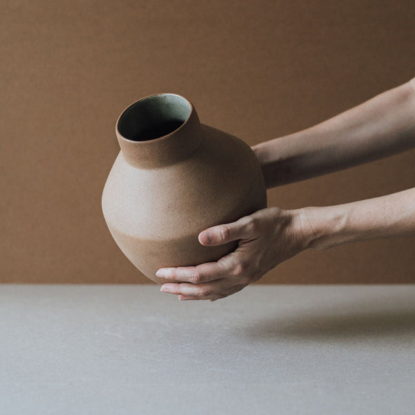 Wheel-Thrown Mixed Clay Ceramic Vase