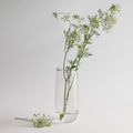 Pebbled Clear Glass Tall Vase