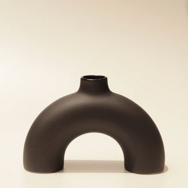 Arch-Form Matte Ceramic Vase