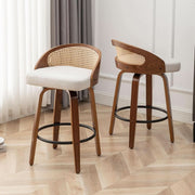 Rattan Back Swivel Counter Stool (view 9) | Roost & Roam