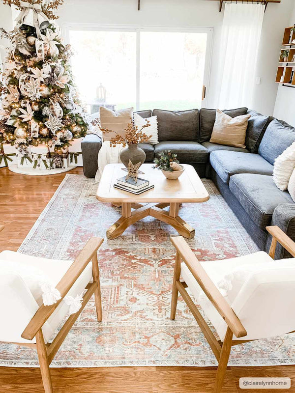 Vintage-Style Washable Area Rug