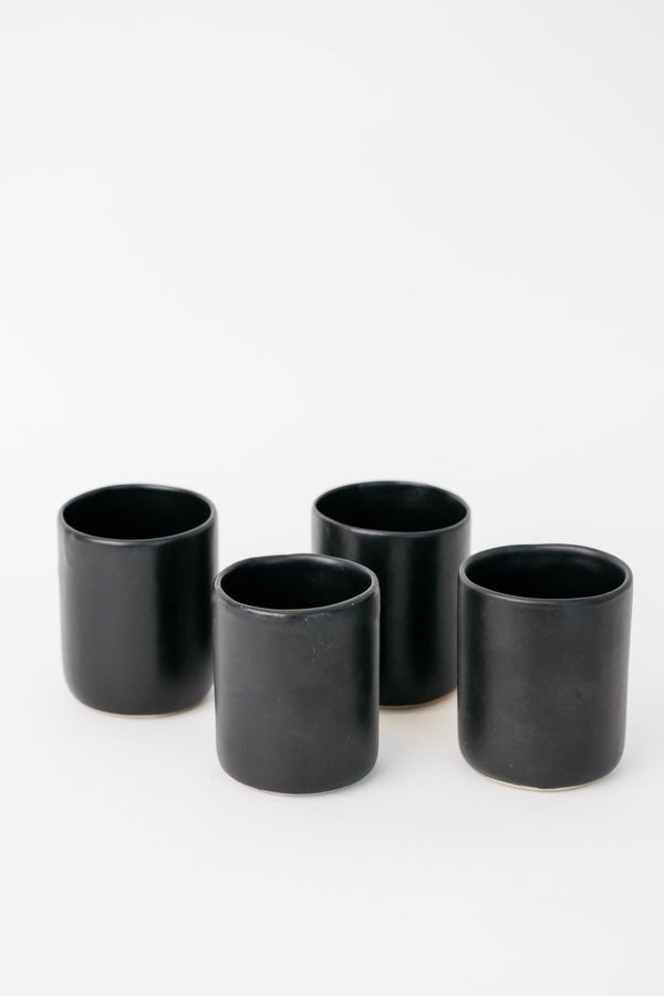 Matte Black Ceramic Tumbler Set