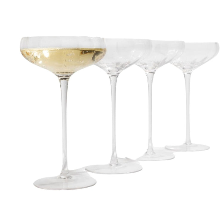 Optic-Textured Glass Coupe Set – cocktail glasses | Roost & Roam