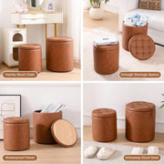 Tufted Faux Leather Storage Ottoman – ottoman (view 9) | Roost & Roam