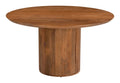 Brown Mango Wood Round Dining Table with Storage
