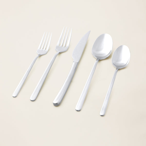 Mirror-Polish Stainless Steel Flatware Set