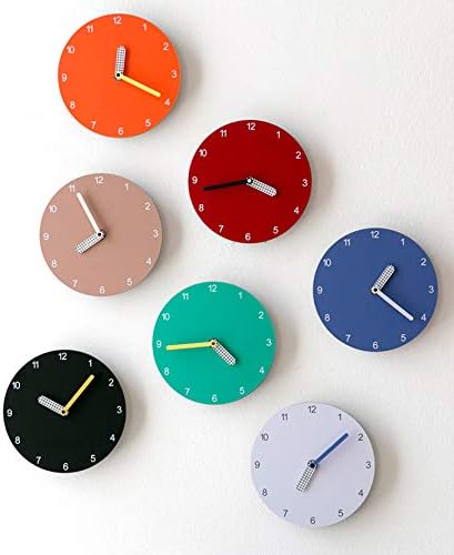 Round Orange Minimalist Wall Clock